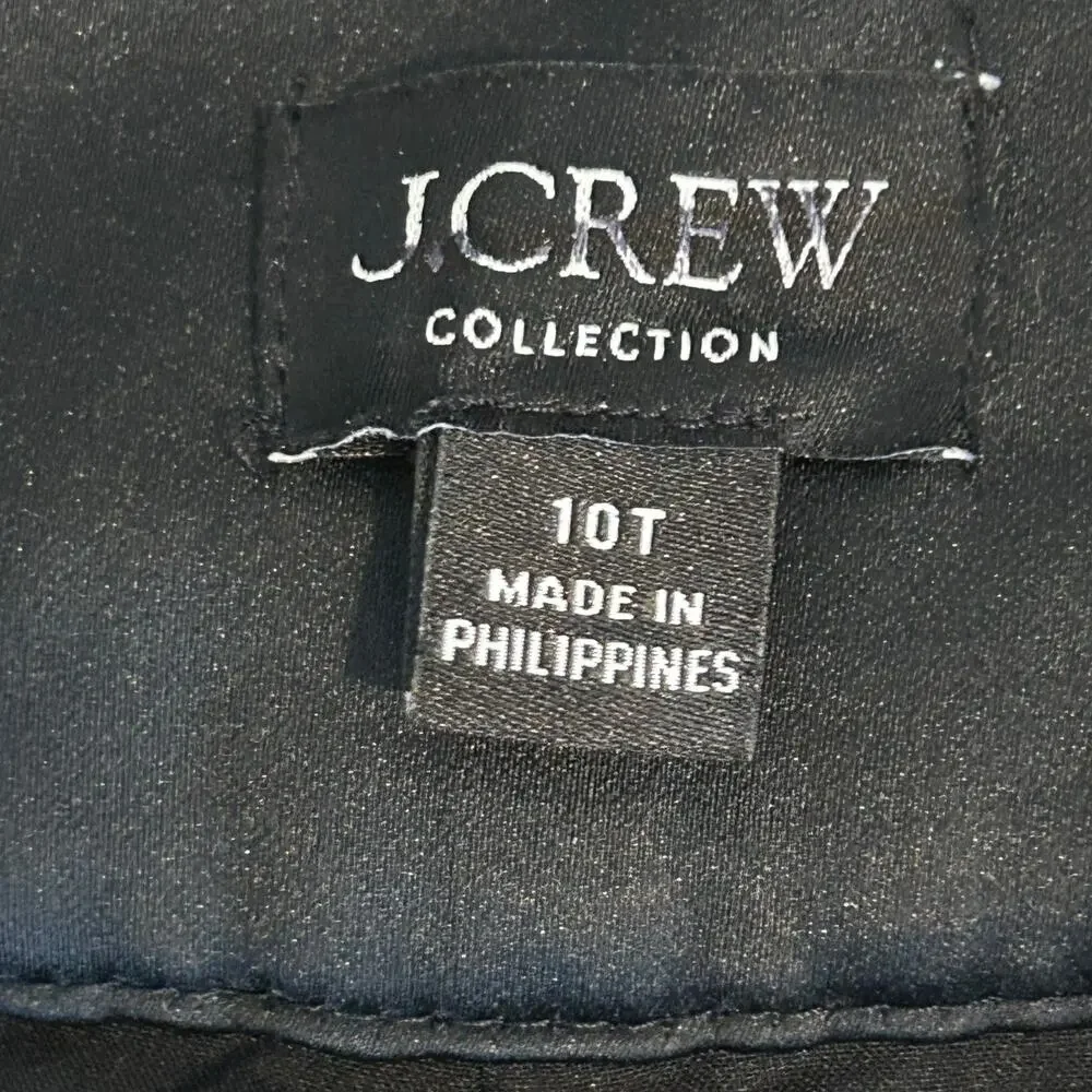J. Crew collection wide-leg Tollegno 1900‎ Italian tuxedo wool pleated pants 10T